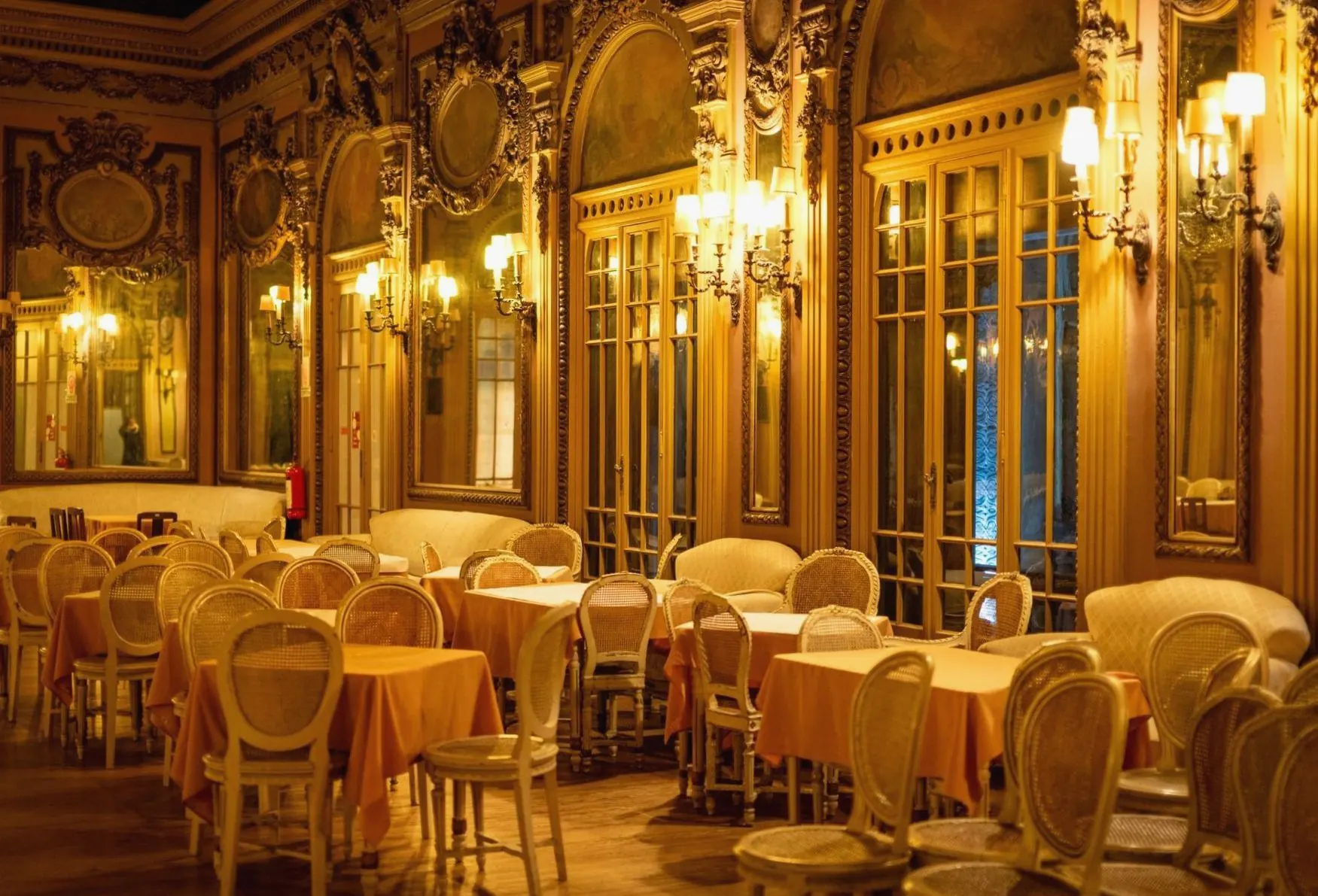 Dinner, then the tables
